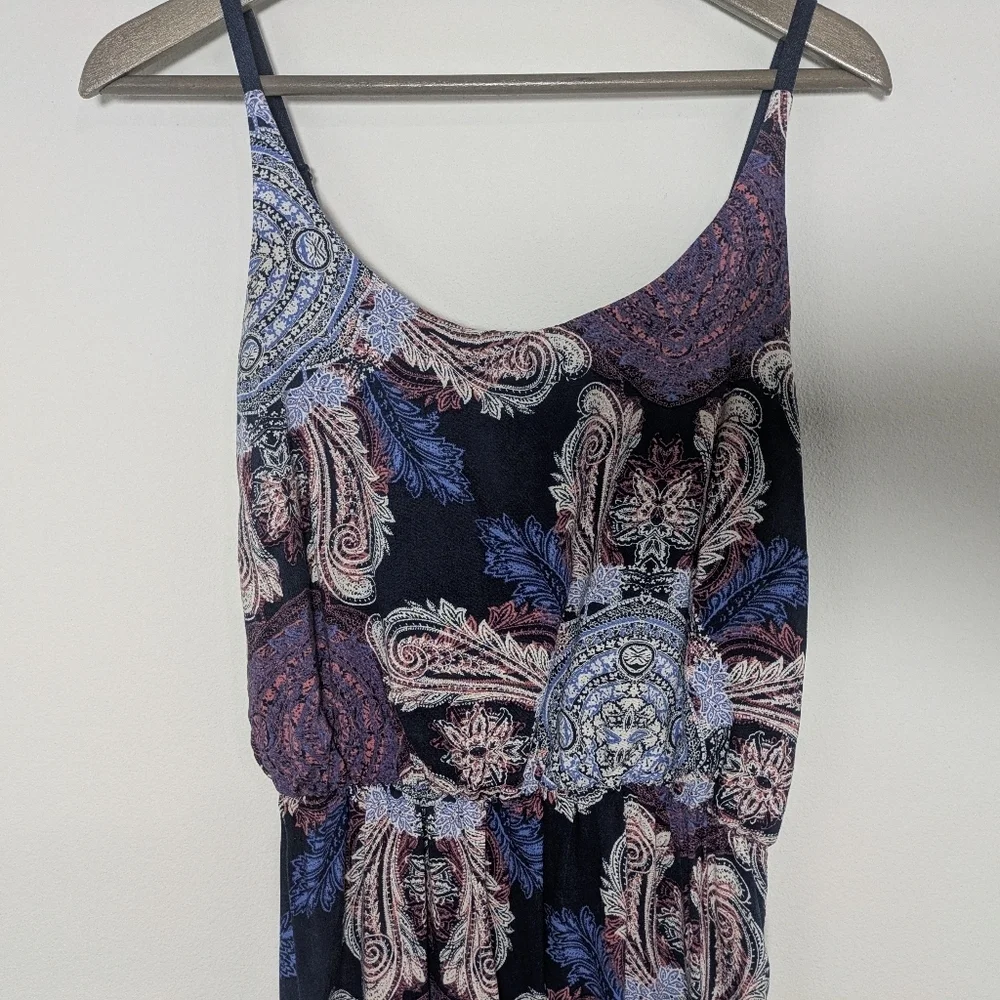 Vero Moda Sleeveless Geometric Maxi Dress Colorful Blue Bohemian Size M - Picture 2 of 7